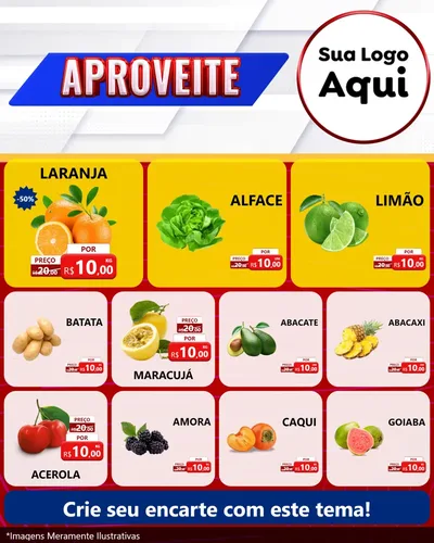 Modelo de Rede Social para Feed Instagram com o tema Aproveite para Hortifrúti