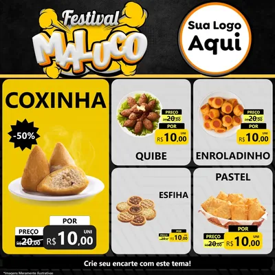 Modelo de Rede Social para Feed Facebook com o tema Festival Maluco para Salgadaria