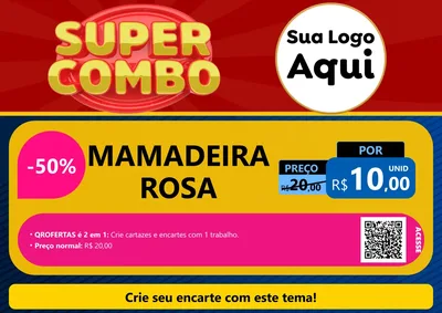 Modelo de Cartaz para Cartaz A4 Horizontal com o tema Super Combo para Bebês