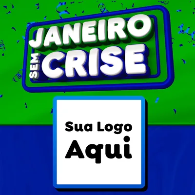 Modelo de Rede Social para Feed Facebook com o tema Janeiro Sem Crise para Supermercado