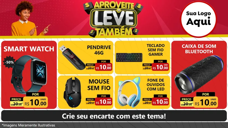 Modelo de TV para TV Horizontal com o tema Aproveite e Leve Também para Informática