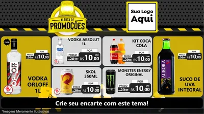 Modelo de TV para TV Horizontal com o tema Alerta de Promoções para Distribuidora de bebidas