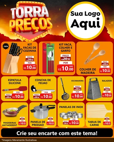 Modelo de Rede Social para Feed Instagram com o tema Torra Preços para Utilidades Domésticas