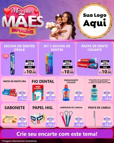 Modelo de Rede Social para Feed Instagram com o tema Mês das Mães Imperdível para Higiene Pessoal