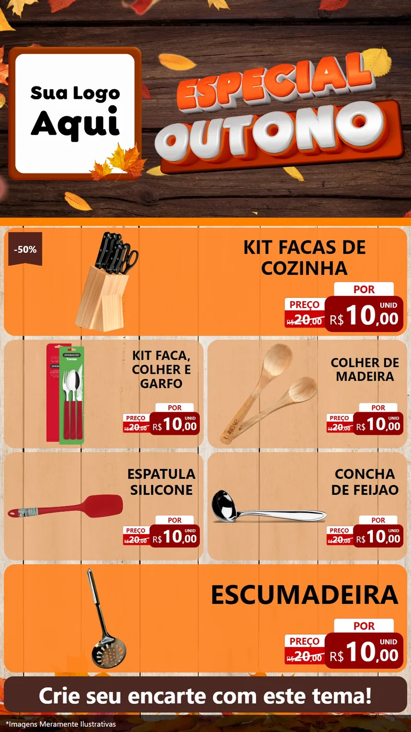 Modelo de TV para TV Vertical com o tema Especial Outono para Utilidades Domésticas