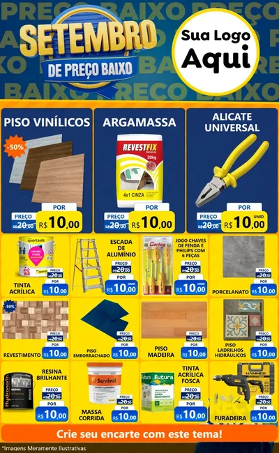 Modelo de Encarte para Encarte Grande com o tema Setembro De Preço Baixo para Material para Construção