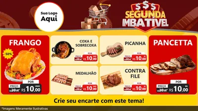 Modelo de TV para TV Horizontal com o tema Segunda Imbatível para Assados