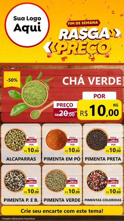 Modelo de Rede Social para Stories com o tema Fim de Semana Rasga Preços para Produtos Naturais