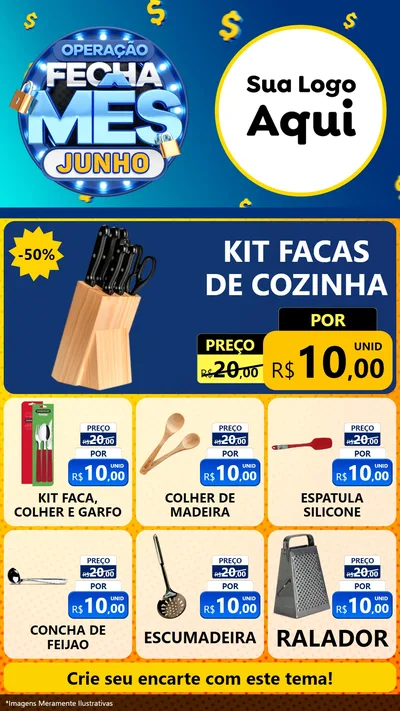 Modelo de Rede Social para Stories com o tema Operação Fecha Mês, Junho para Utilidades Domésticas