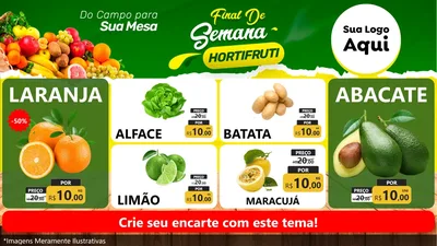 Modelo de TV para TV Horizontal com o tema Final de semana hortifruti para Hortifrúti