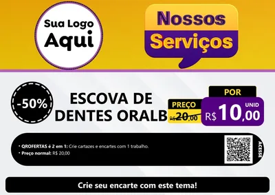 Modelo de Cartaz para Cartaz A4 Horizontal com o tema Nossos Serviços para Higiene Pessoal