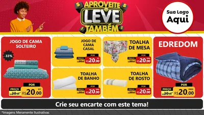 Modelo de TV para TV Horizontal com o tema Aproveite e Leve Também para Cama, Mesa e Banho