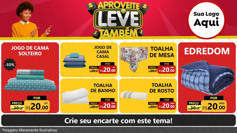 Modelo de TV para TV Horizontal com o tema Aproveite e Leve Também para Cama, Mesa e Banho