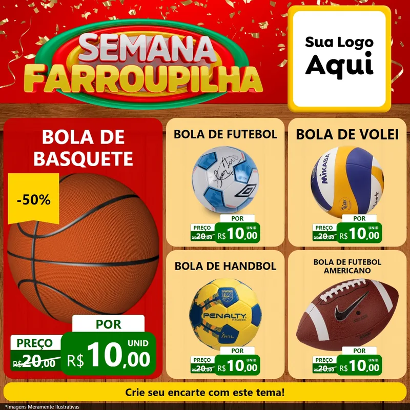 Modelo de Rede Social para Feed Facebook com o tema Semana Farroupilha para Artigos Esportivos