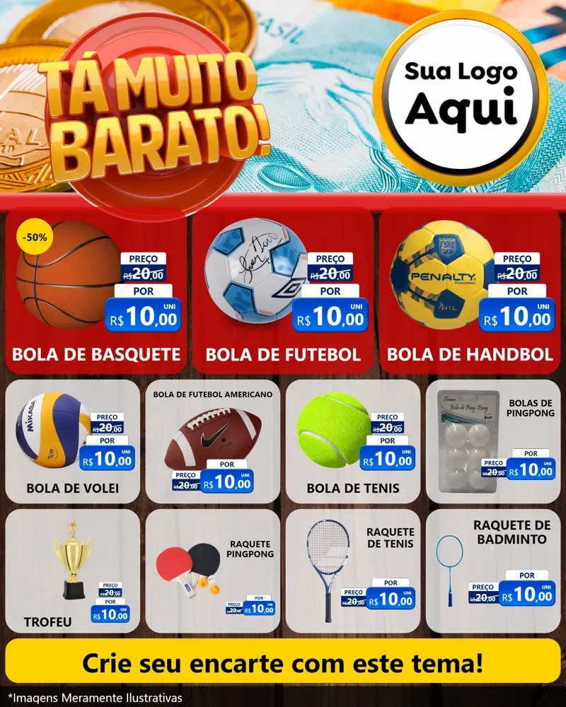 Modelo de Rede Social para Feed Instagram com o tema Está Muito Barato para Artigos Esportivos