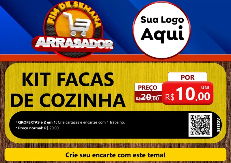 Modelo de Cartaz para Cartaz A4 Horizontal com o tema Fim De Semana Arrasador para Utilidades Domésticas