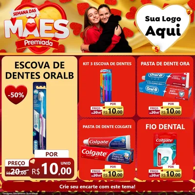 Modelo de Rede Social para Feed Facebook com o tema Semana das Mães Premiada para Higiene Pessoal