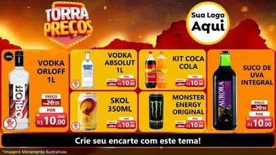 Modelo de TV para TV Horizontal com o tema Torra Preços para Distribuidora de bebidas