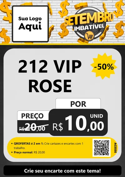 Modelo de Cartaz para Cartaz A4 Vertical com o tema Setembro Imbatível para Perfumes