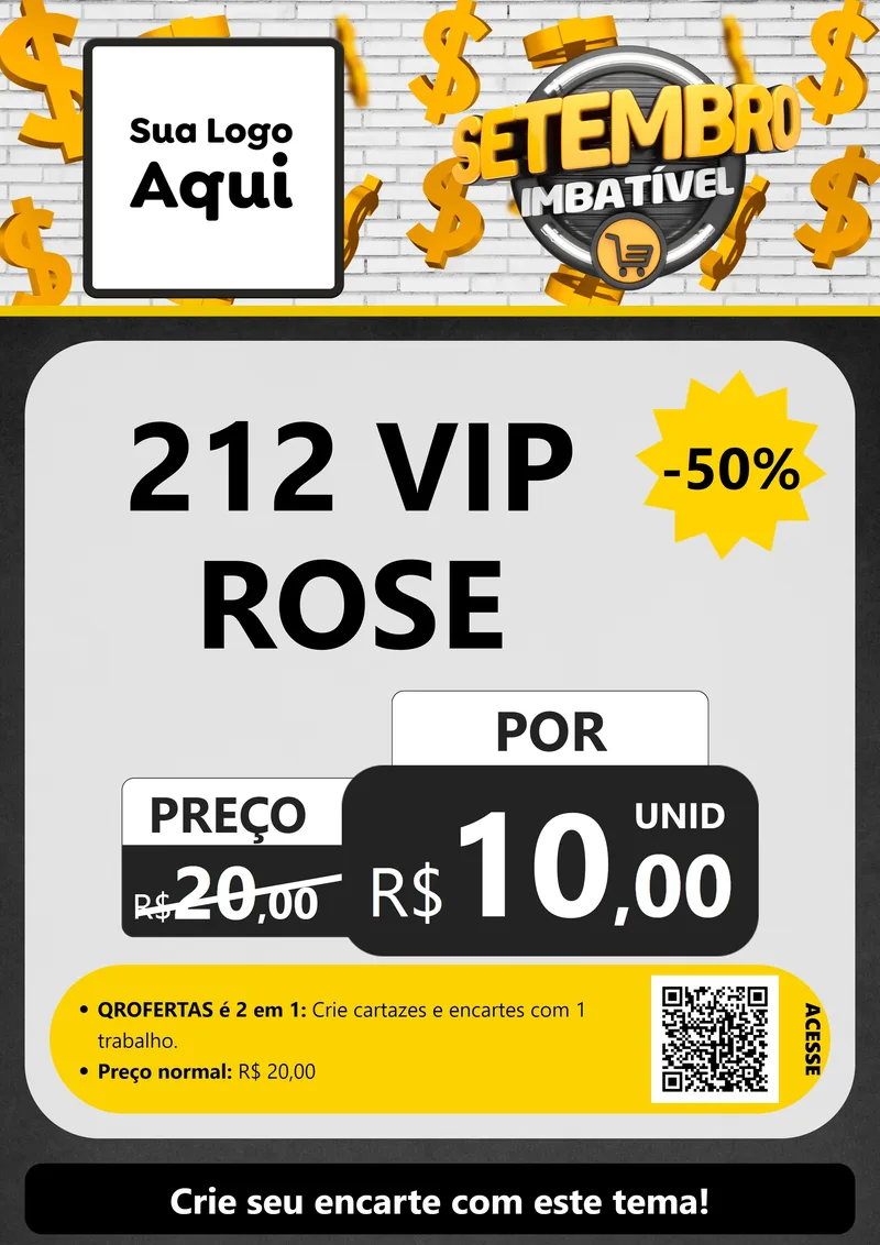 Modelo de Cartaz para Cartaz A4 Vertical com o tema Setembro Imbatível para Perfumes