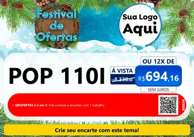 Modelo de Cartaz para Cartaz A4 Horizontal com o tema Festival de Ofertas - Inverno para Concessionaria de Motos