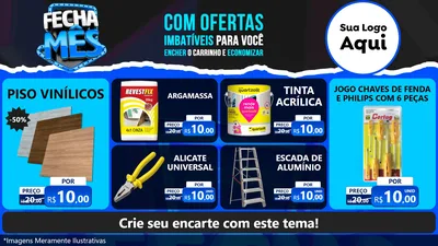 Modelo de TV para TV Horizontal com o tema Fecha Mês para Material para Construção