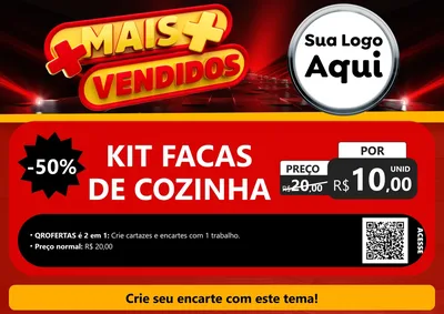 Modelo de Cartaz para Cartaz A4 Horizontal com o tema Mais Vendidos para Utilidades Domésticas
