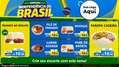 Modelo de TV para TV Horizontal com o tema Especial Independência do Brasil para Restaurante