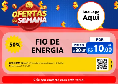 Modelo de Cartaz para Cartaz A4 Horizontal com o tema Ofertas Da Semana para Materiais Elétricos