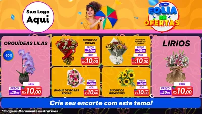 Modelo de TV para TV Horizontal com o tema Folia de Ofertas para Floricultura e jardim