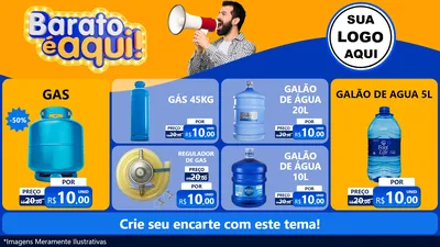 Modelo de TV para TV Horizontal com o tema Barato é aqui para Água e gás
