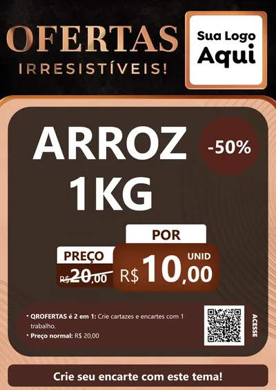 Modelo de Cartaz para Cartaz A4 Vertical com o tema Ofertas Irresistíveis! para Supermercado