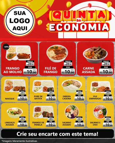 Modelo de Rede Social para Feed Instagram com o tema Quinta da Economia para Restaurante
