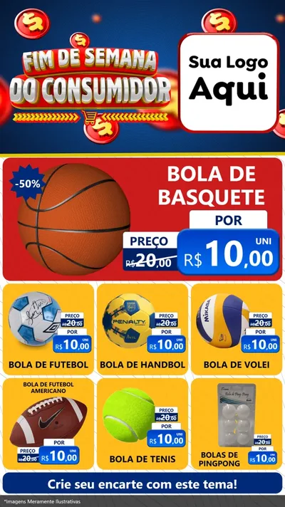 Modelo de Rede Social para Stories com o tema Fim de Semana do Consumidor para Artigos Esportivos