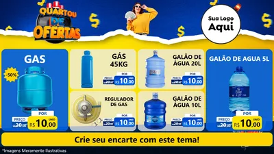 Modelo de TV para TV Horizontal com o tema Quartou de Ofertas para Água e gás