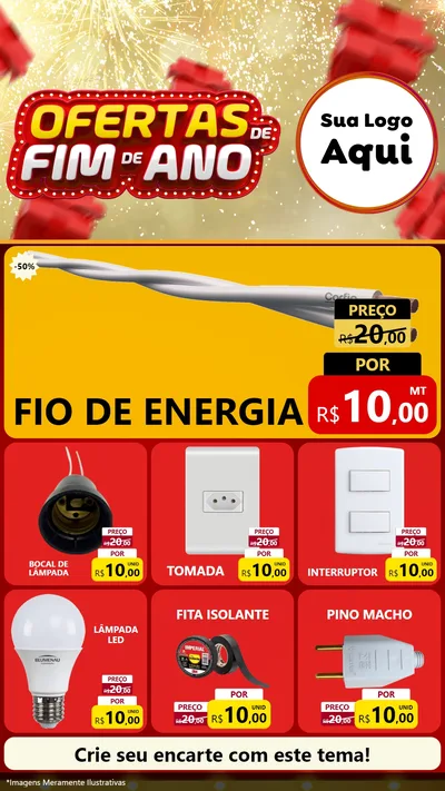 Modelo de Rede Social para Stories com o tema Ofertas de Fim de Ano para Materiais Elétricos