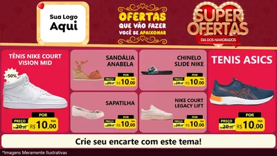 Modelo de TV para TV Horizontal com o tema Dia dos Namorados para Calçados