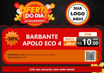 Modelo de Cartaz para Cartaz A4 Horizontal com o tema Oferta do Dia - Só hoje, Aproveite! para Armarinho e Aviamentos