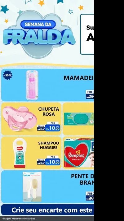 Modelo de TV para TV Vertical com o tema Semana da Fralda para Bebês