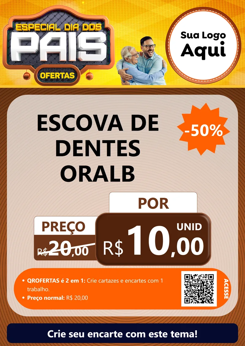 Modelo de Cartaz para Cartaz A4 Vertical com o tema Especial Dia dos Pais para Higiene Pessoal