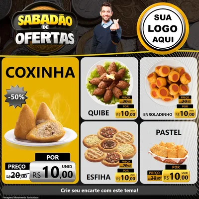 Modelo de Rede Social para Feed Facebook com o tema Sabadão de Ofertas