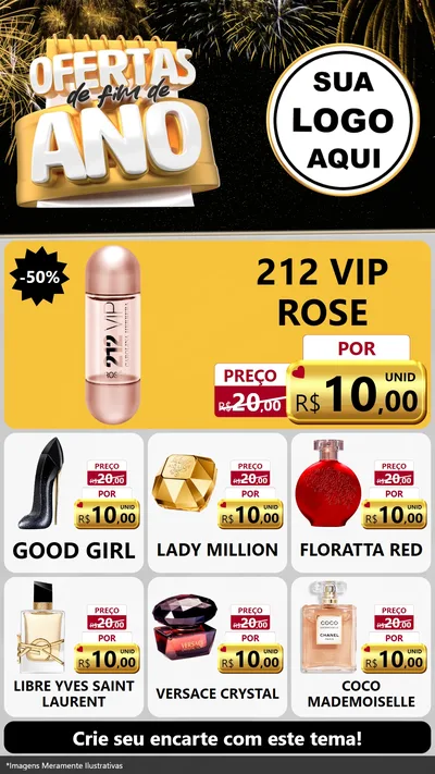 Modelo de Rede Social para Stories com o tema Ofertas de Fim de Ano para Perfumes