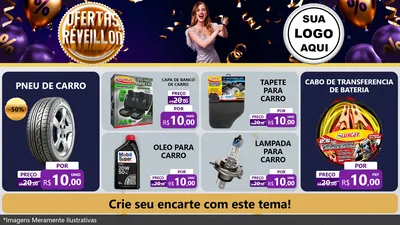 Modelo de TV para TV Horizontal com o tema Ofertas de Réveillon para Auto peças