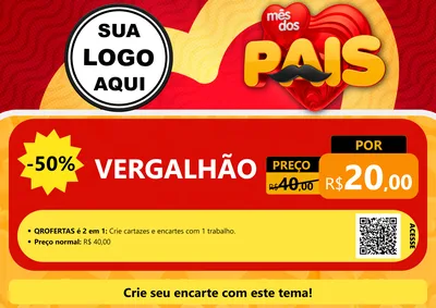 Modelo de Cartaz para Cartaz A4 Horizontal com o tema Mês Dos Pais para Ferragens