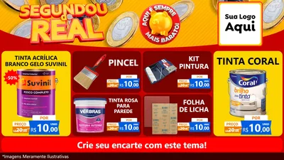 Modelo de TV para TV Horizontal com o tema Segundou do Real para Tintas e Ferramentas