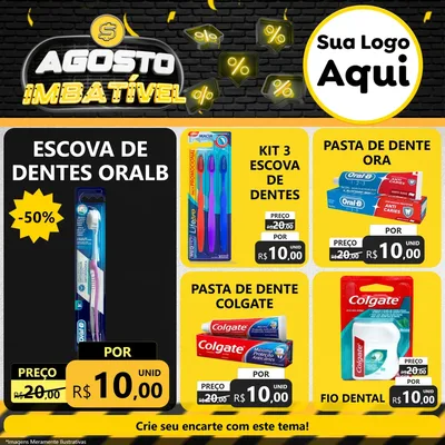 Modelo de Rede Social para Feed Facebook com o tema Agosto Imbatível para Higiene Pessoal
