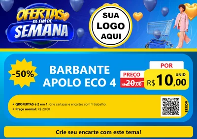 Modelo de Cartaz para Cartaz A4 Horizontal com o tema Ofertas de Fim de Semana para Armarinho e Aviamentos