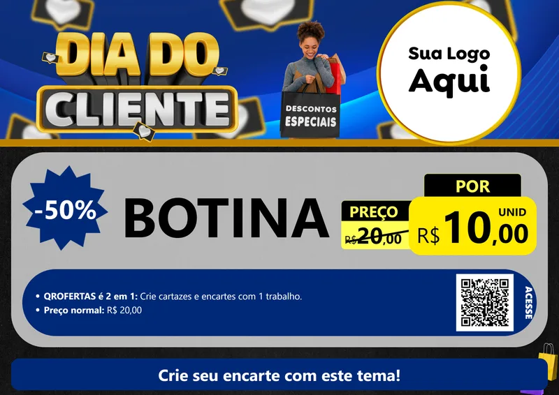 Modelo de Cartaz para Cartaz A4 Horizontal com o tema Dia Do Cliente para Agropecuária
