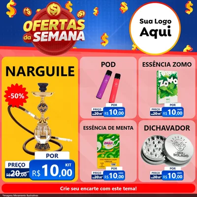 Modelo de Rede Social para Feed Facebook com o tema Ofertas Da Semana para Tabacaria