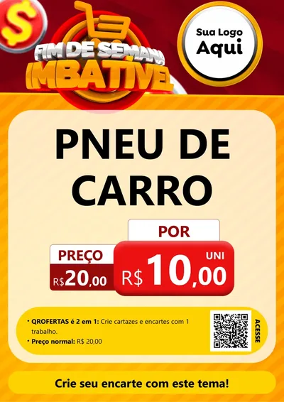Modelo de Cartaz para Cartaz A4 Vertical com o tema Fim de Semana Imbatível para Auto peças